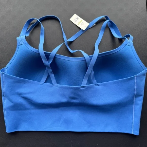 NWT Aerie Offline Real Me Blue Strappy Sports Bra - Picture 5 of 7